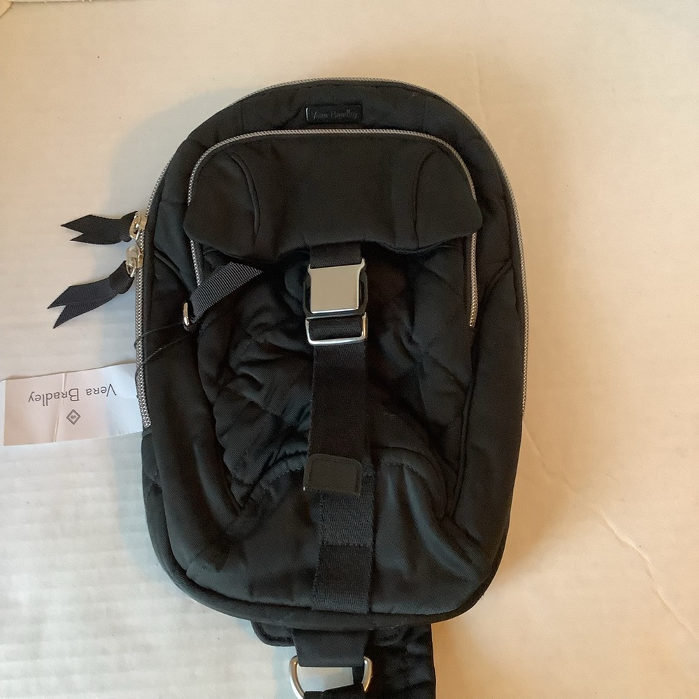 Vera Bradley Utility Sling Backpack Black New